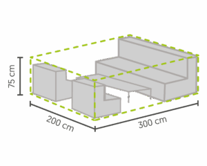 Tuinset beschermhoes 300 x 200 x 75 cm