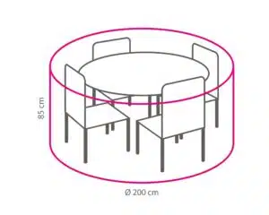 Tuinset beschermhoes rond Ø 200 x 85 cm