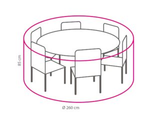 Tuinset beschermhoes rond Ø 260 x 85 cm