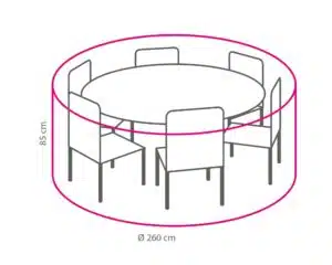 Tuinset beschermhoes rond Ø 260 x 85 cm