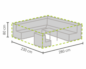 Tuinset beschermhoes 280 x 230 x 80 cm