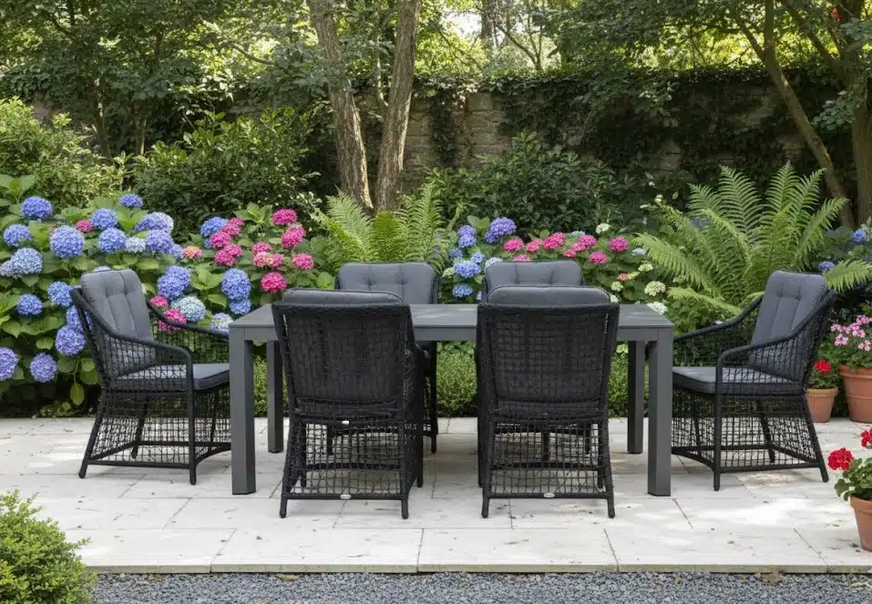 Vasto dining stoel (6) met Bianca 220 x 100 cm tafel