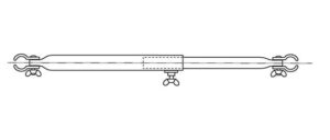 Verandastang 25/22mm 170 - 260 aluminium