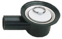 Waterafvoer haaks 33 mm met stop