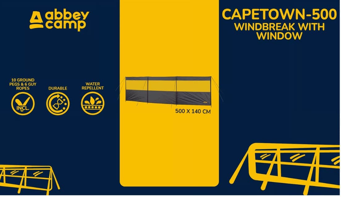 Windscherm met raam · 5 Meter · CAPETOWN-500 ·