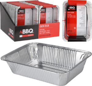 BBQ schaal bereidingsbak (4) 22 x 15.5 x 4.5 cm