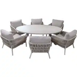 Burgos (6) met Davos 220 x 120 cm tafel low diningset