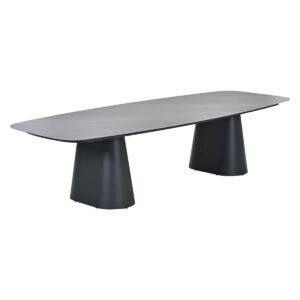 Denver tafel 320 x 120 cm black / Centostone Napoli sand
