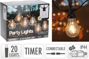 Feestverlichting 20 lampen Filament