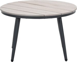 Margriet loungetafel rond 50 x 48 cm carbon black