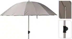 Parasol 220 cm grijs