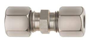 rechte knelkoppeling 8 mm X 8 mm staal