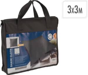 Schaduwdoek vierkant 3 x 3 meter, donkergrijs