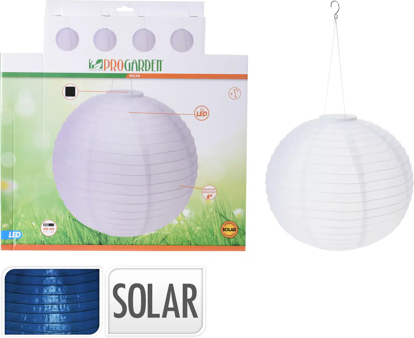 Solarlamp lampion balvorm