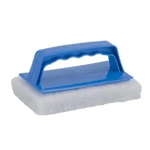 Scrubby houder+pad wit 123