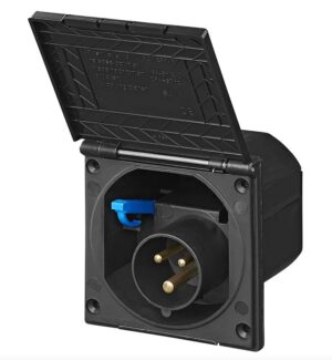 CEE wandinvoerdoos zwart vierkant