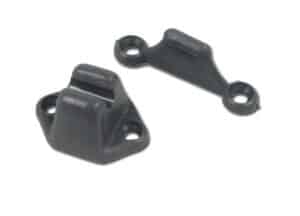 Deurvanger pvc zwart 2-delig