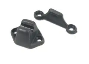 Deurvanger pvc zwart 2-delig