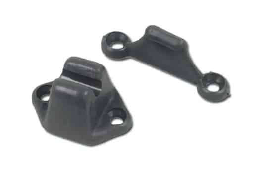 Deurvanger pvc zwart 2-delig