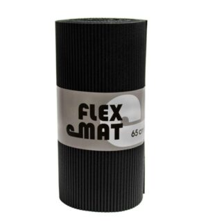 Douchemat uni zwart 65 cm breed. per meter