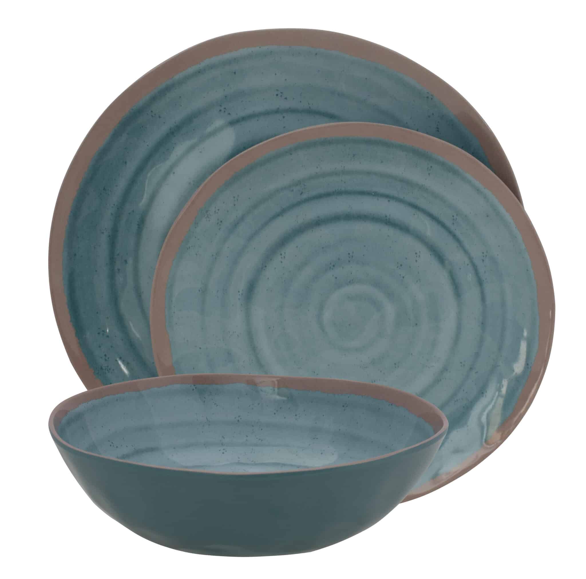 Lucia servies 12-dlg blue/green