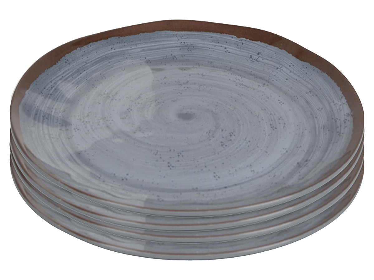 Dinerbord Halo melamine grijs