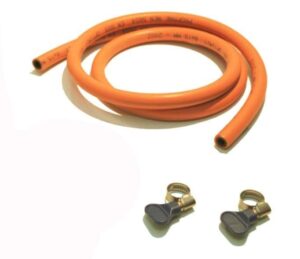 Gasslang 5 mtr met 2 klemmen