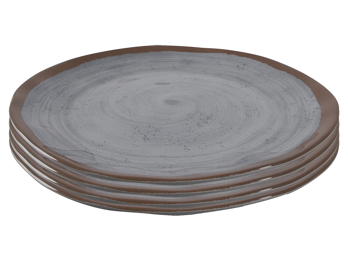 Ontbijtbord Halo Melamine grijs