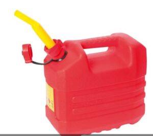 Benzine jerrycan 10 ltr. met tuit
