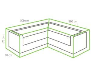 Tuinset beschermhoes 300x300 cm L-vorm