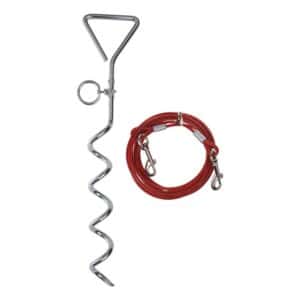 Aanlegspiraal / hondenpen met kabel 4.5 mtr