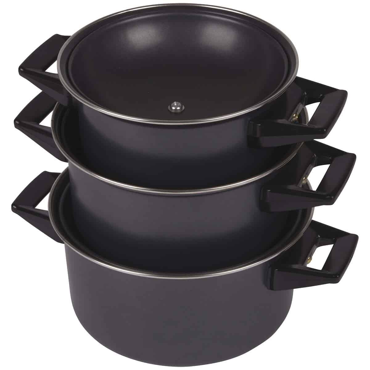 Bo-Camp pannenset Rondo carbonstaal (3-dlg)