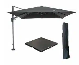 Hawaii zweefparasol 3 x 3 mtr zwart met en hoes