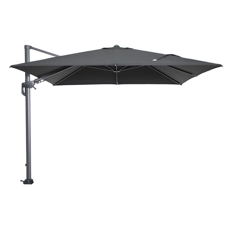 Hawaii zweefparasol 3 x 3 mtr zwart met voet en hoes