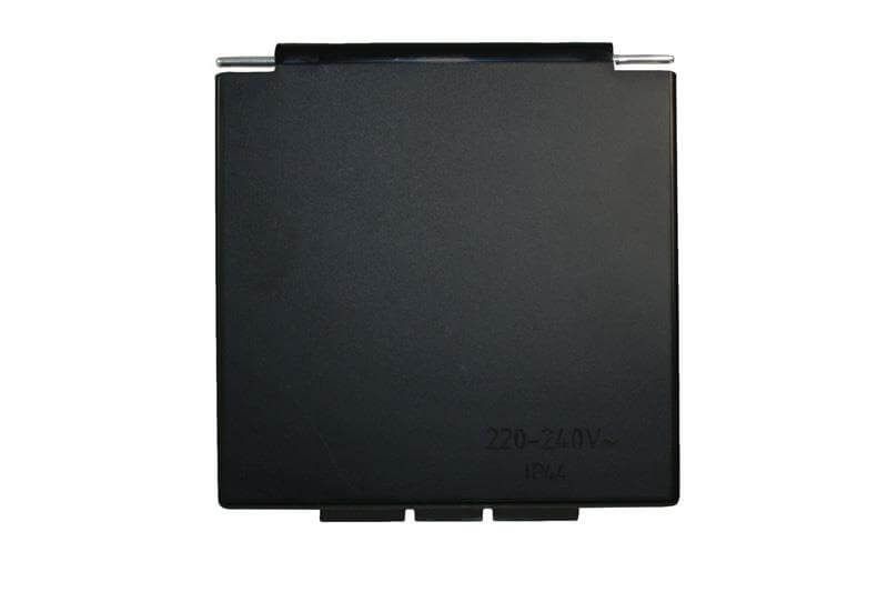 Klep voor CEE- wandinvoerdoos 105 x 105 mm zwart