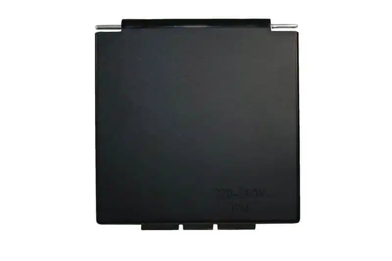 Klep voor CEE- wandinvoerdoos 105 x 105 mm zwart