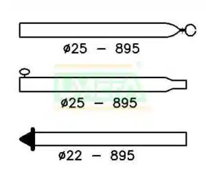 Stormstok aluminium 170 - 260cm 25 / 22 mm