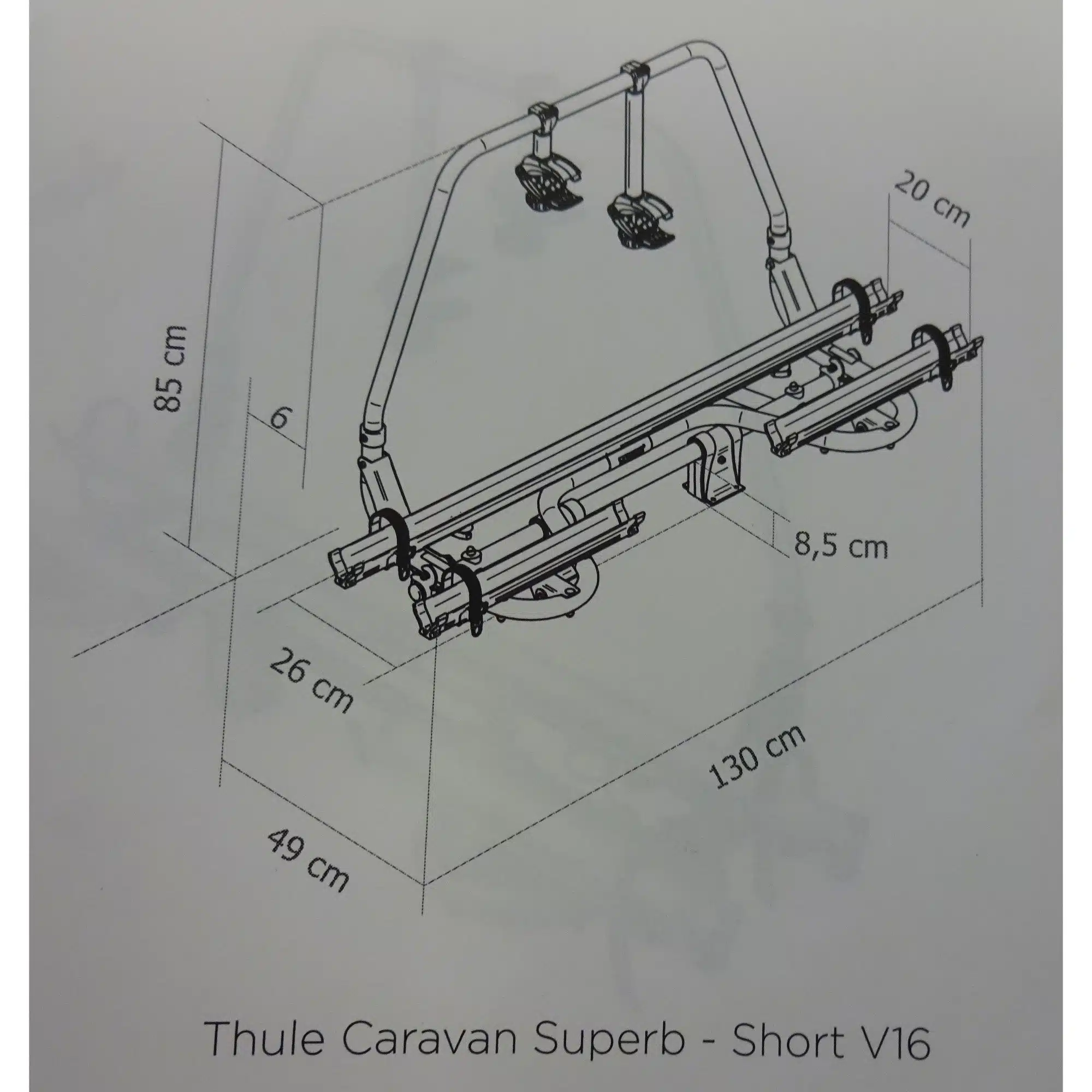Thule Superb short version fietsendrager dissel
