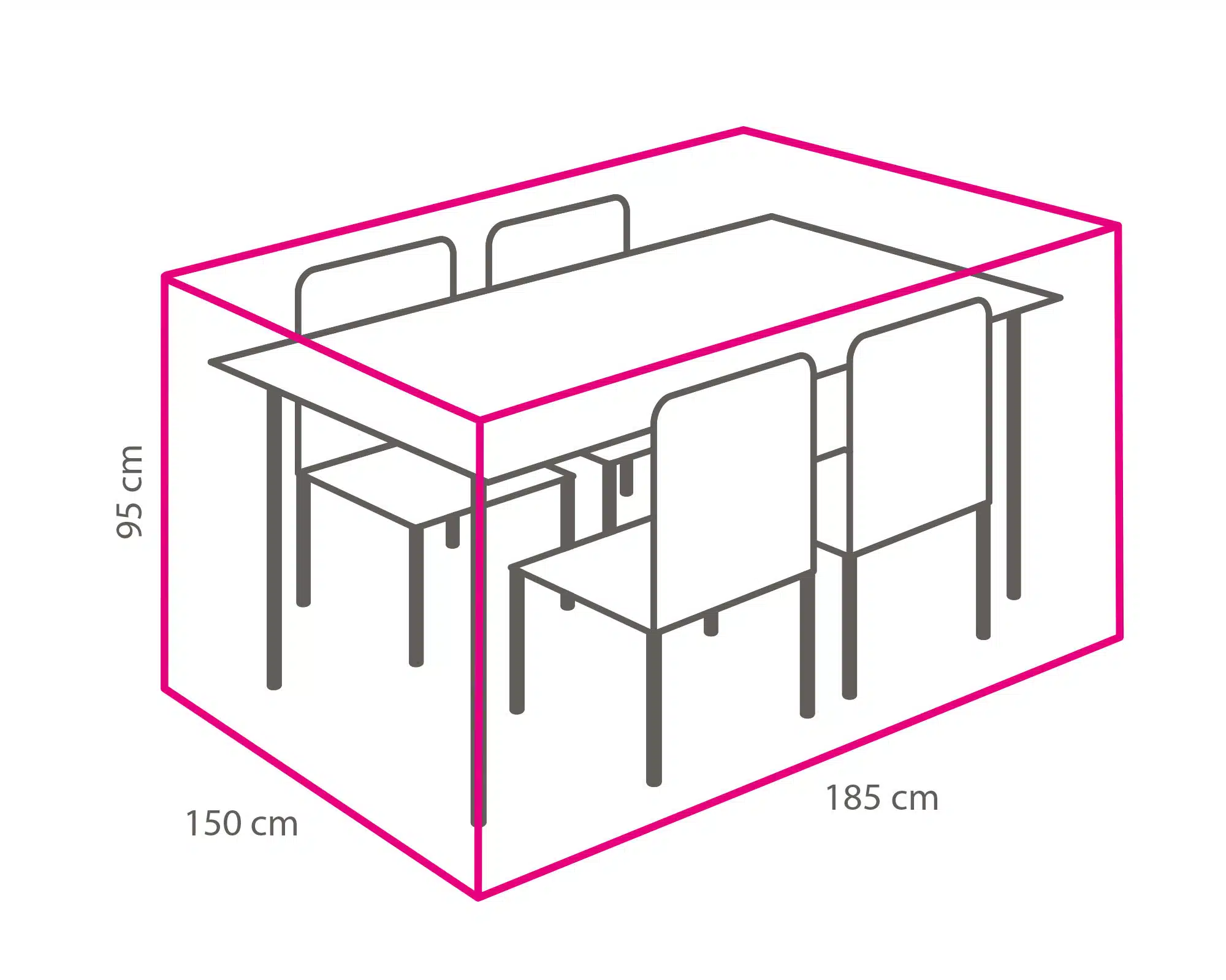 Tuinset beschermhoes 185 x 150 x 95 cm