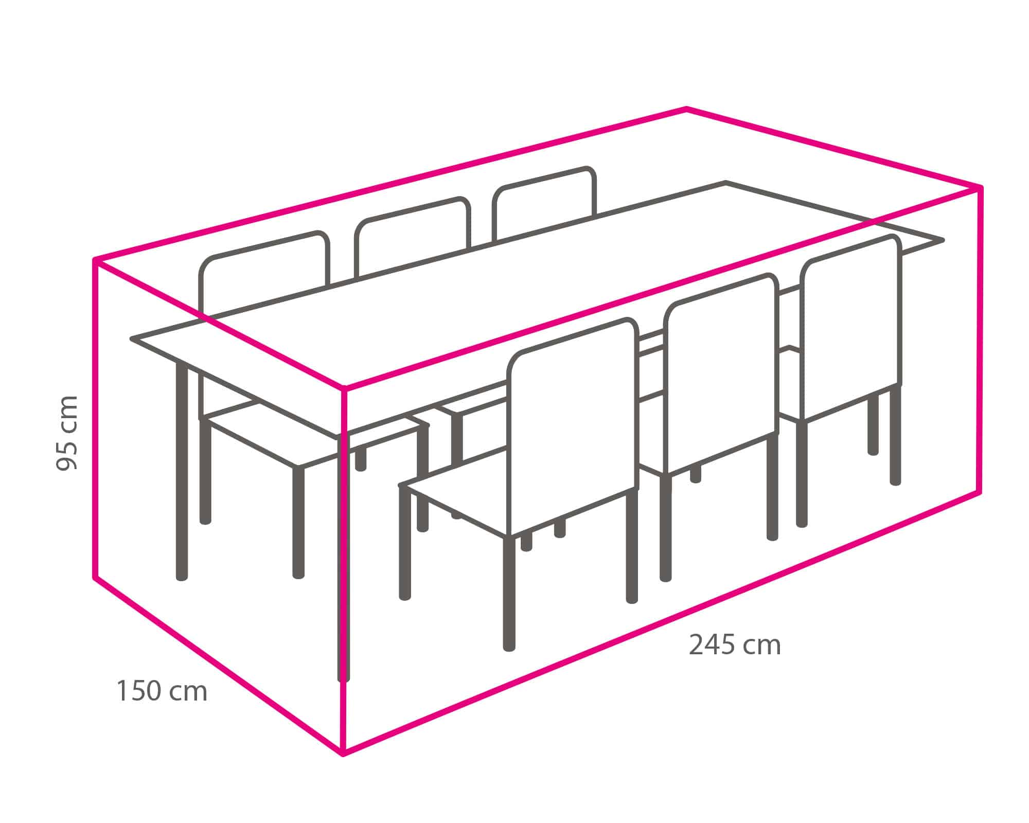 Tuinset beschermhoes 245 x 150 x 95 cm