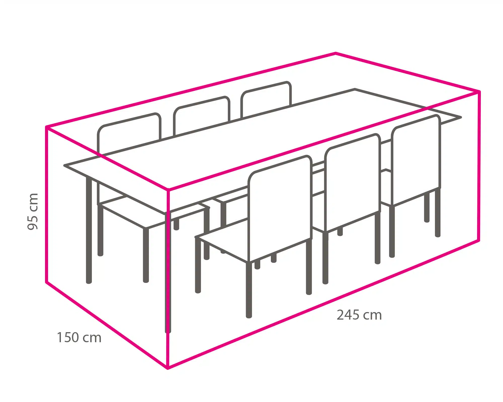 Tuinset beschermhoes 245 x 150 x 95 cm