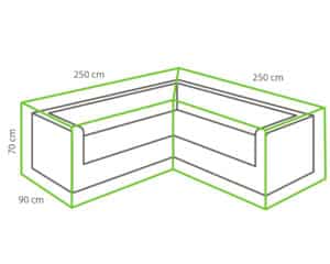 Tuinset beschermhoes 250/90x250/90x70 cm