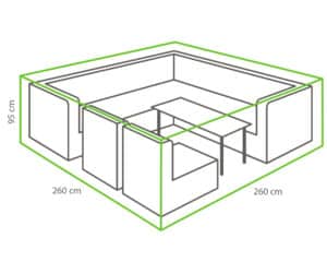 Tuinset beschermhoes 260 x 260 x 95 cm