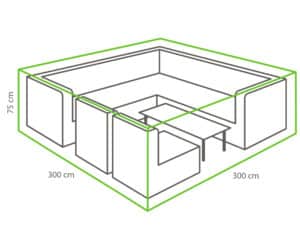 Tuinset beschermhoes 300 x 300 x 75 cm