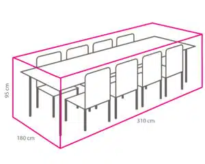 Tuinset beschermhoes 310 x 180 x 95 cm