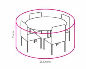 Tuinset beschermhoes rond Ø 200 x 85 cm
