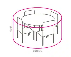 Tuinset beschermhoes rond Ø 200 x 85 cm