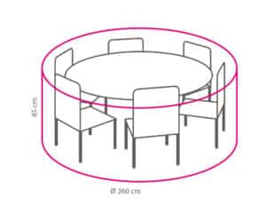 Tuinset beschermhoes rond Ø 260 x 85 cm