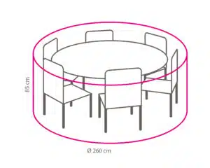 Tuinset beschermhoes rond Ø 260 x 85 cm
