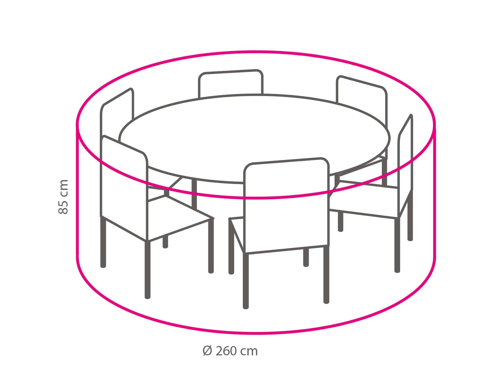 Tuinset beschermhoes rond Ø 260 x 85 cm